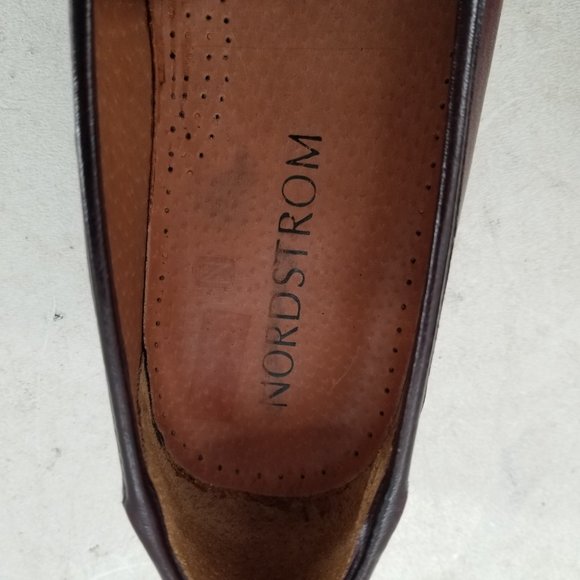 Nordstrom KAPPA Brown Leather Woven Tassel  Slip On Shoes Loafers Men's Sz 9D - Picture 10 of 11